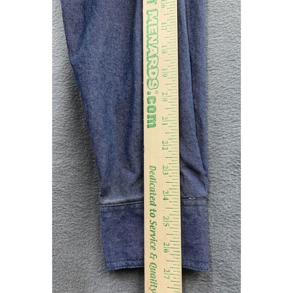 Enyce Button Down Casual Shirt Men XL Blue Plaid Accent Flap Pockets 100% Cotton - Picture 6 of 16